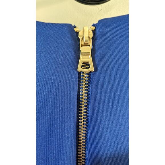 Milly Blue sleeveless scuba blue drip dress size 6 - Picture 2 of 4